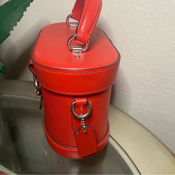 LIKE NEW COACH RED GEORGIE GEM CROSSBODY WITH SILVER HARDWARE - Picture 7 of 16